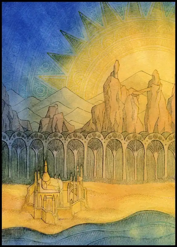 Solange Der Vorrat Reicht Sand Castle Illustration Poster
