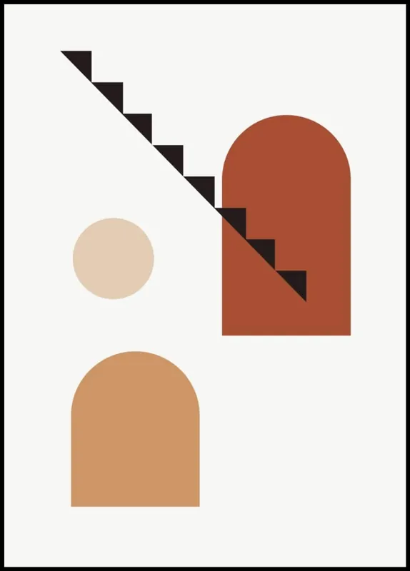 Earthy Colors Abstract Poster nr.61 Heißes Angebot