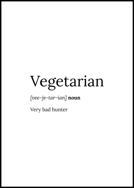 Top-Seller Vegetarian Poster