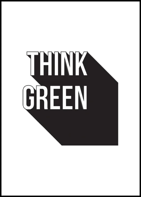 Think Green Poster Gratis Versand