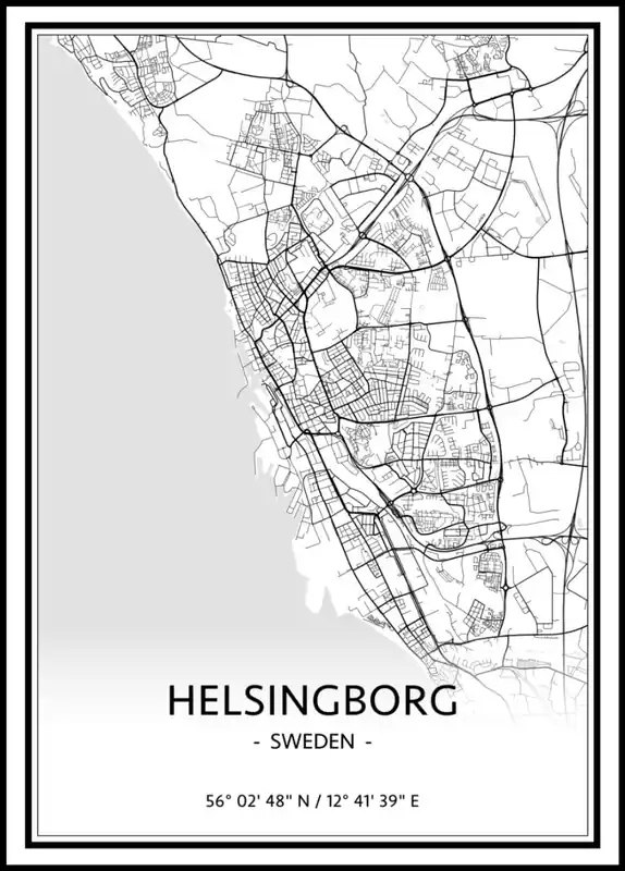 Map of Helsingborg Poster nr.1 Letzte Chance