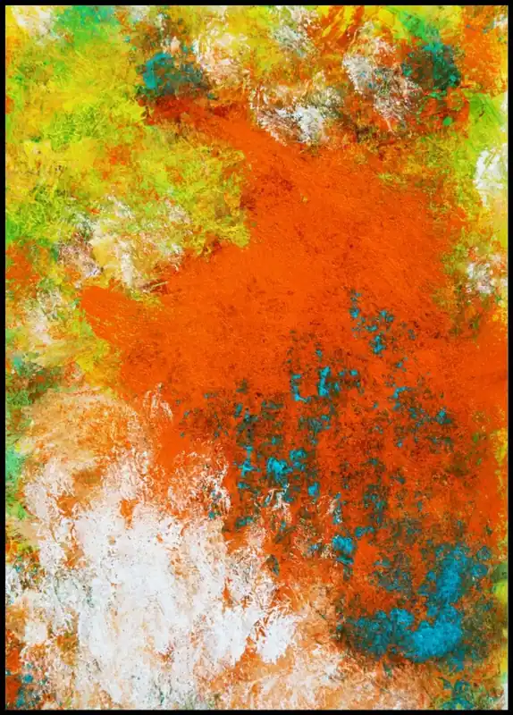 Saisonangebot Red Abstract Paint Poster