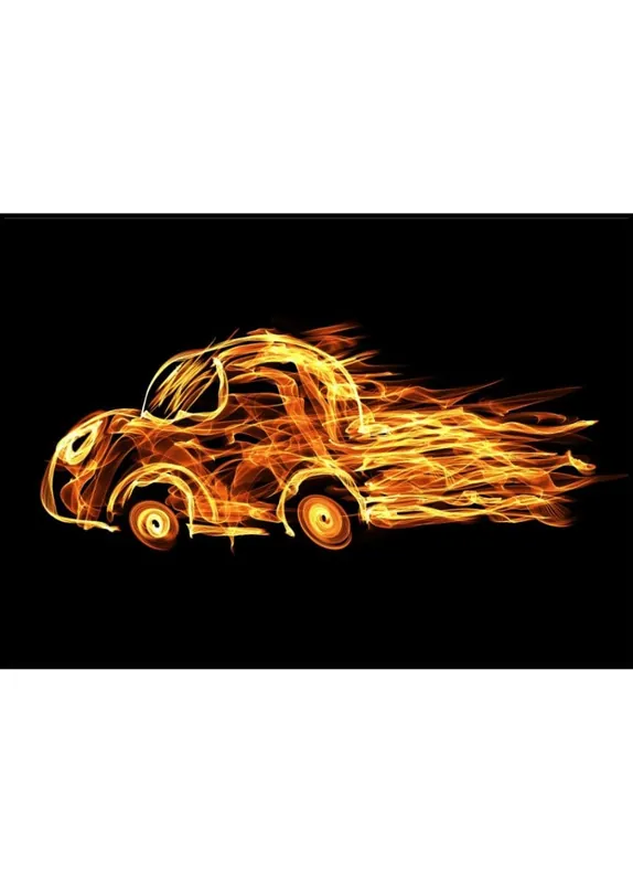 Top-Angebot Car In Flame Illustration Poster
