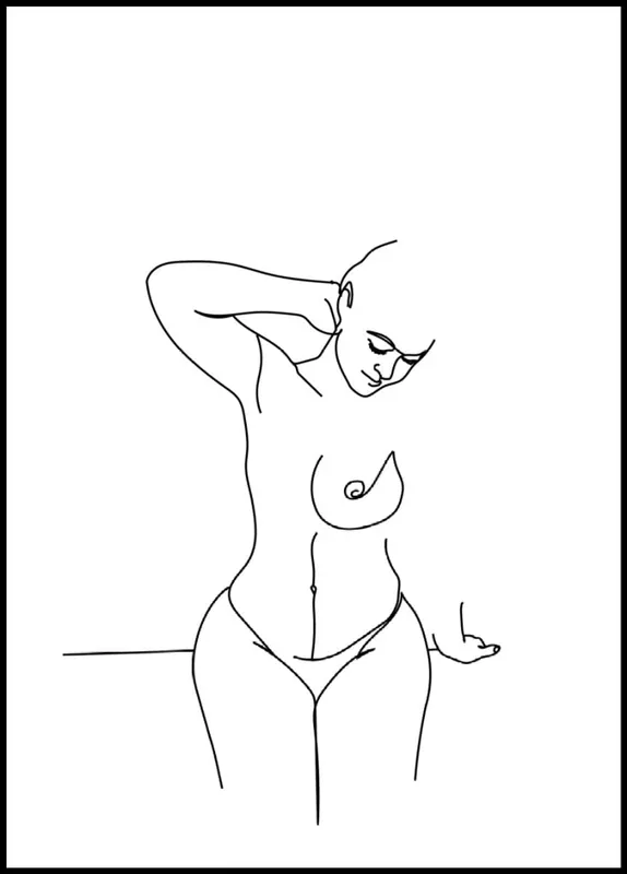 Online Kaufen Female Body No 2 Pencil Sketch Poster