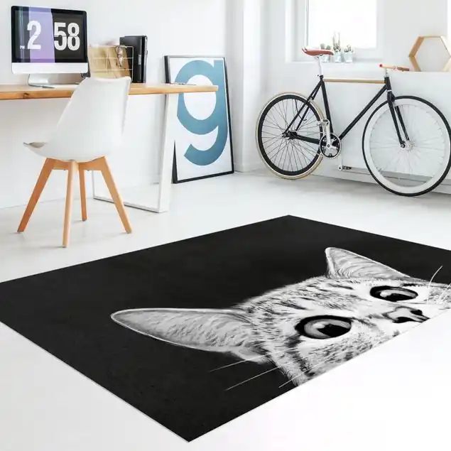 Angebot Illustration Katze Schwarz Weiß Zeichnung