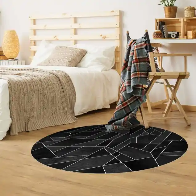 Schwarz Weiß Geometrie Aquarell Geprüft