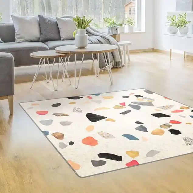 Jetzt Kaufen Weißer Terrazzo mit Goldsteinchen