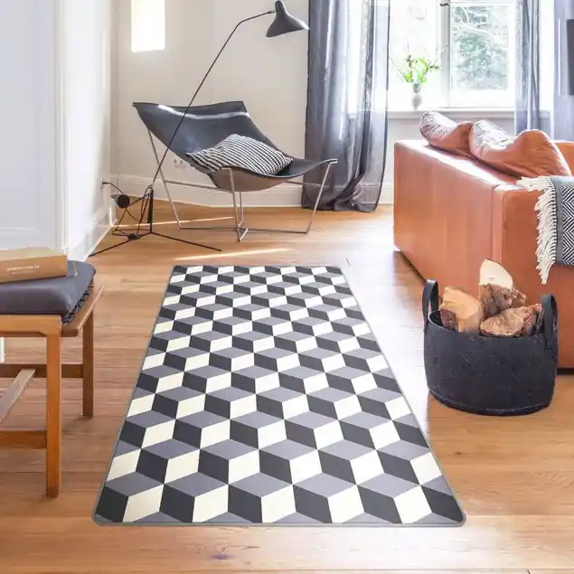 Geometrischer Fliesenmix Würfel Violett Neue Ware