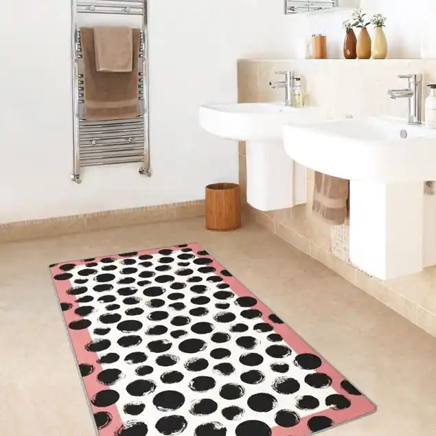 Schwarze Tusche Polkadots mit Rahmen Zertifiziert