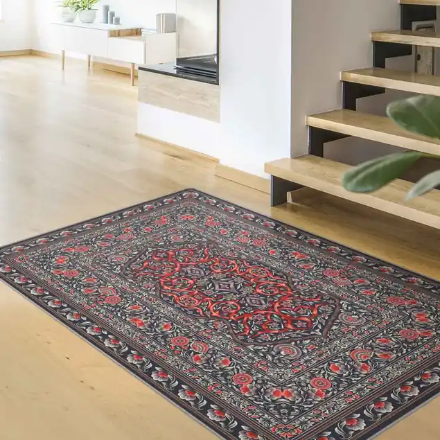 Prächtiger Ornamentteppich lila Meistverkauft