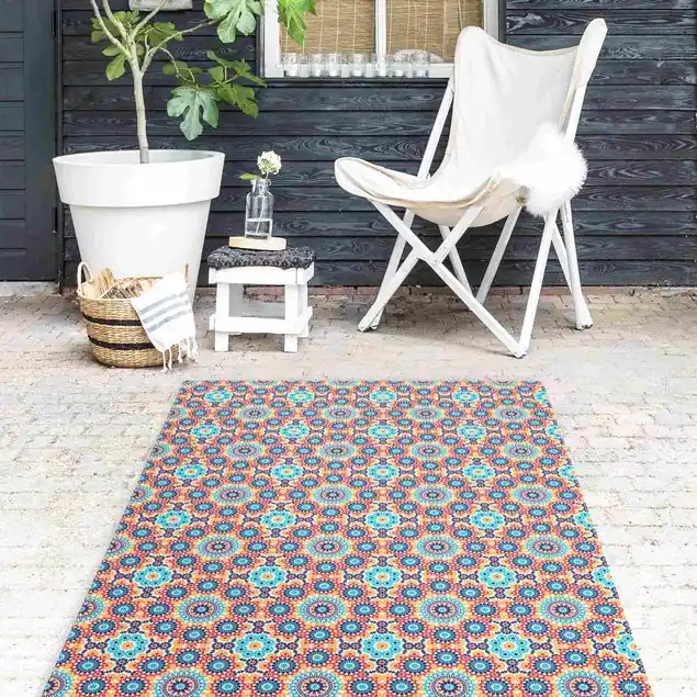 Aktuell Orientalisches Muster mit bunten Blumen