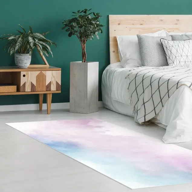 Aquarellstruktur Symbiose Blau Lila Markenware