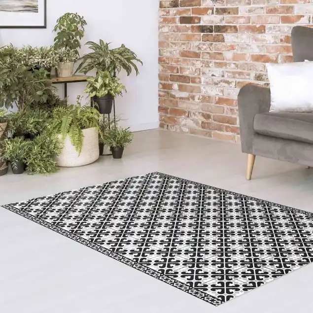 Begrenztes Angebot Geometrischer Fliesenmix Herzen Schwarz