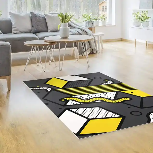 Komposition Neo Memphis Gelb und Grau Versand Am Gleichen Tag
