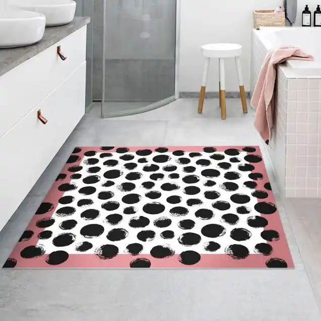 Schwarze Tusche Polkadots mit Rahmen Direktkauf