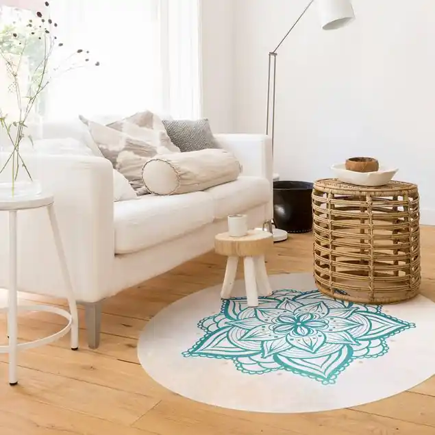 Mandala Illustration Mandala gold blau Jetzt Kaufen
