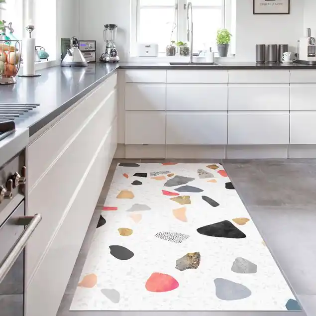 Geprüft Weißer Terrazzo mit Goldsteinchen