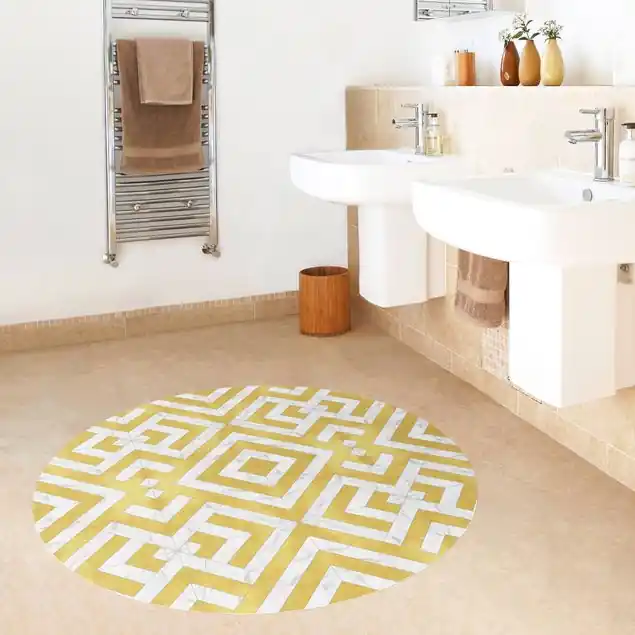 Mega-Angebot Geometrischer Fliesenmix Art Deco Gold Marmor