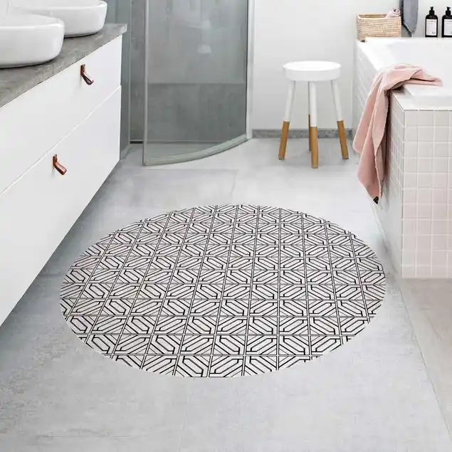 Echt Fliesenmuster Rauten Geometrie schwarz