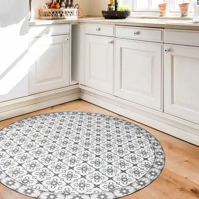 Nur Für Kurze Zeit Geometrischer Fliesenmix Blume Grau