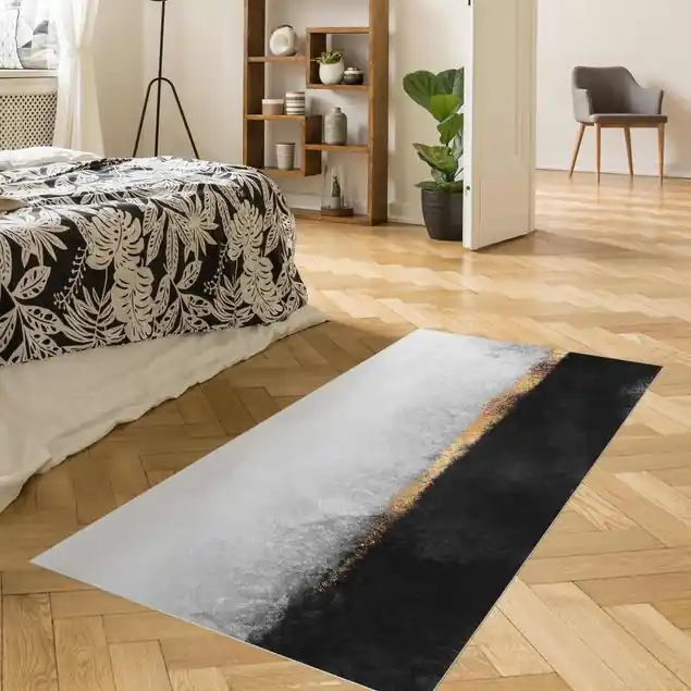 Abstrakter Goldener Horizont Schwarz Weiß Neuheit