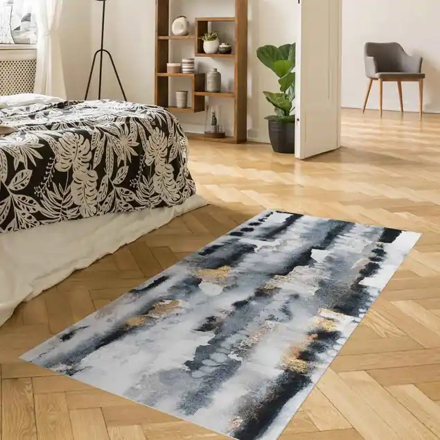 Abstraktes Aquarell mit Gold Kostenloser Rückversand