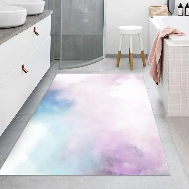 Aquarellstruktur Symbiose Blau Lila Super-Preis