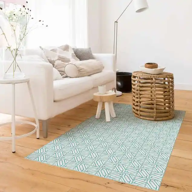 Fliesenmuster Rauten Geometrie türkis Top-Angebot