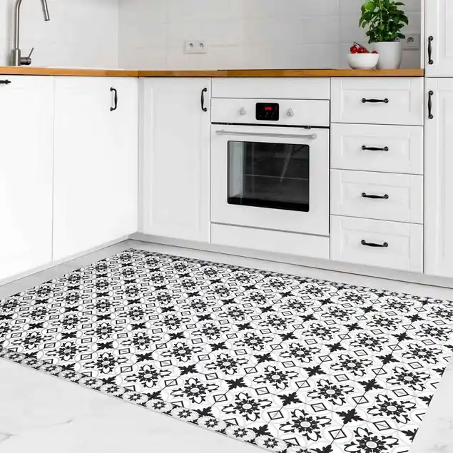 Must-Have Geometrischer Fliesenmix Blume Schwarz