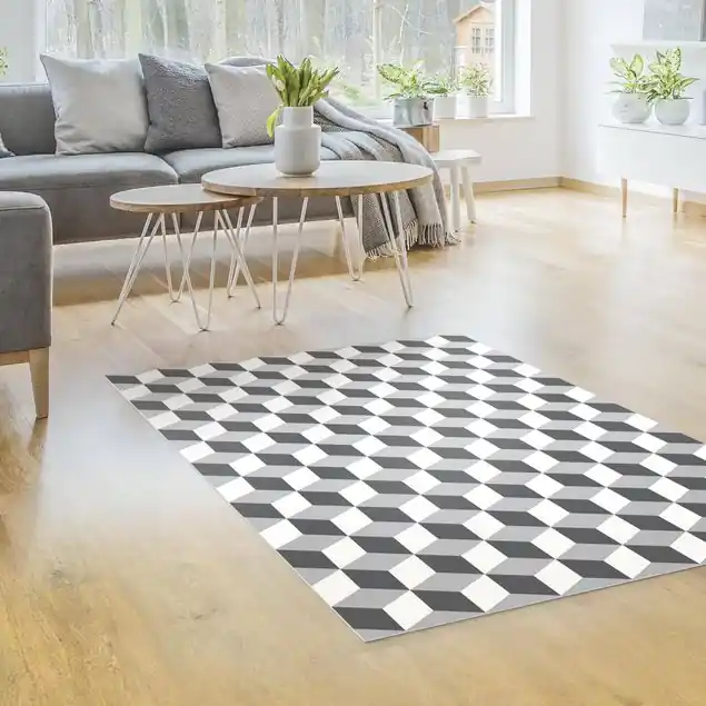 Sofort Bestellen Geometrischer Fliesenmix Würfel Grau