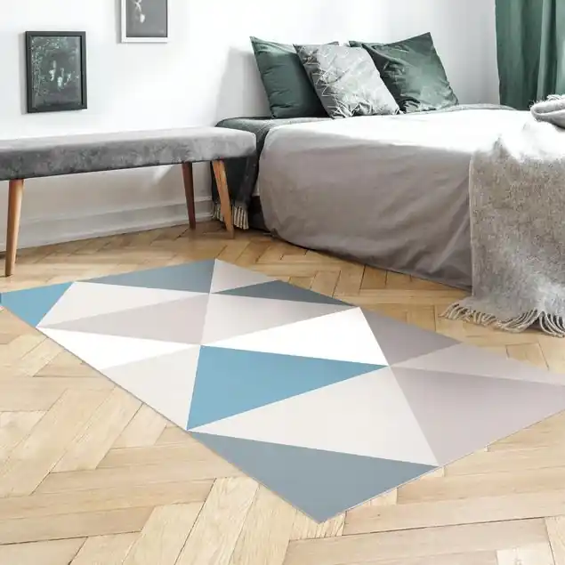 Nur Heute Geometrisches Muster gekippte Dreiecke Blau