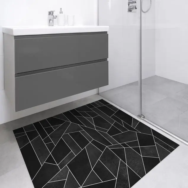 Zertifiziert Schwarz Weiß Geometrie Aquarell