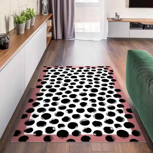 Top-Seller Schwarze Tusche Polkadots mit Rahmen