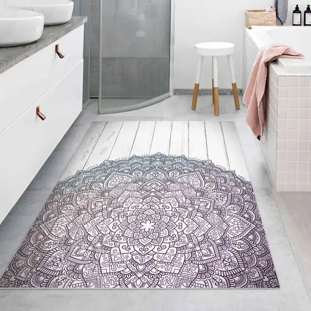 Mandala Lotusblüte Holzoptik weiß Neu Im Sortiment