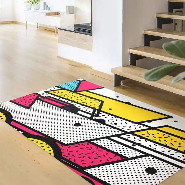 Komposition Neo Memphis Pink und Gelb Top-Angebot