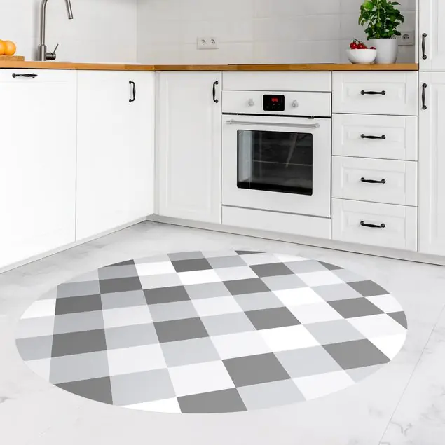 Geometrisches Muster gedrehtes Schachbrett Grau Online Kaufen