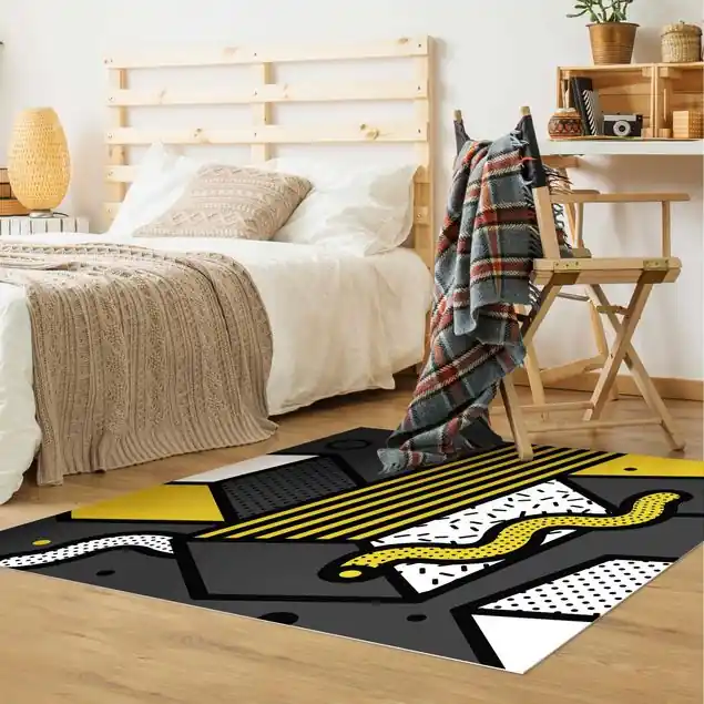 Komposition Neo Memphis Gelb und Grau Sale