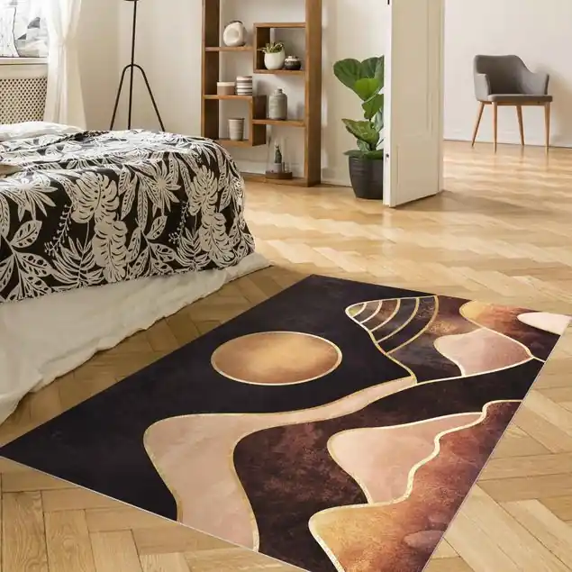 Sonderangebot Goldene Sonne abstrakte Berge