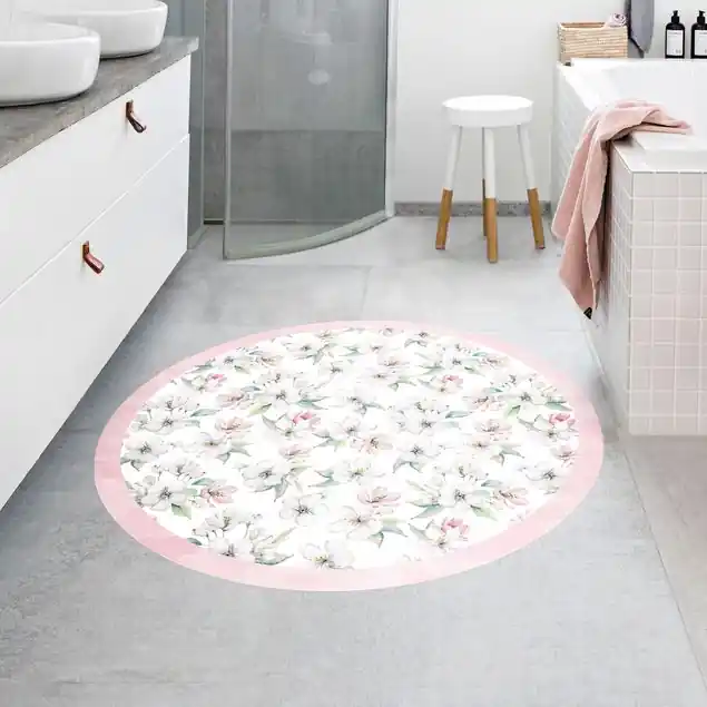 Solange Der Vorrat Reicht Aquarell Apfelblüten und Knospen mit Rahmen