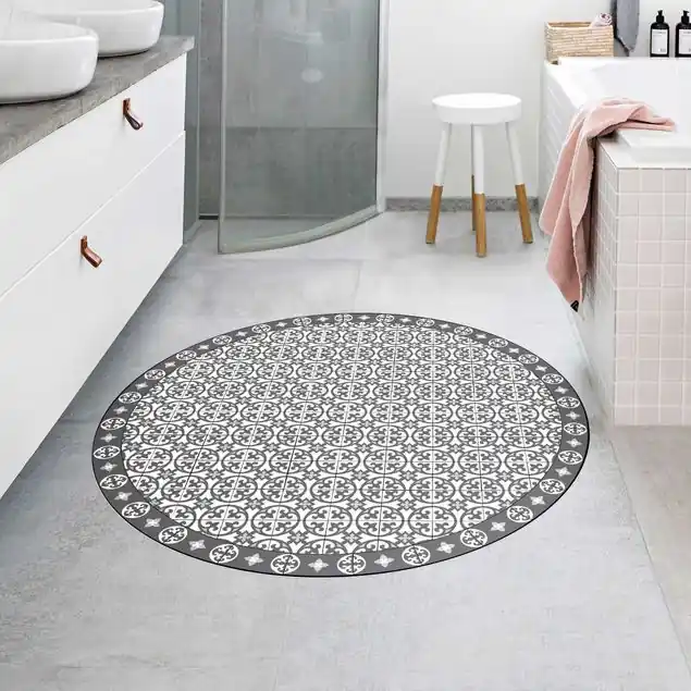 Neue Kollektion Geometrischer Fliesenmix Kreise Grau
