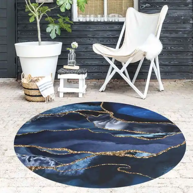 Goldene Glitzer Wellen vor Blau Neue Kollektion