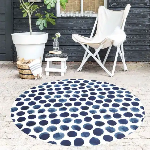 Große Aquarell Polkadots in Indigo Mega-Angebot
