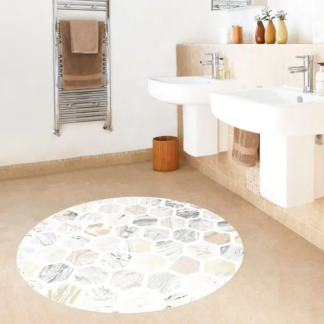 Sichere Zahlung Marmor Hexagone in Beige