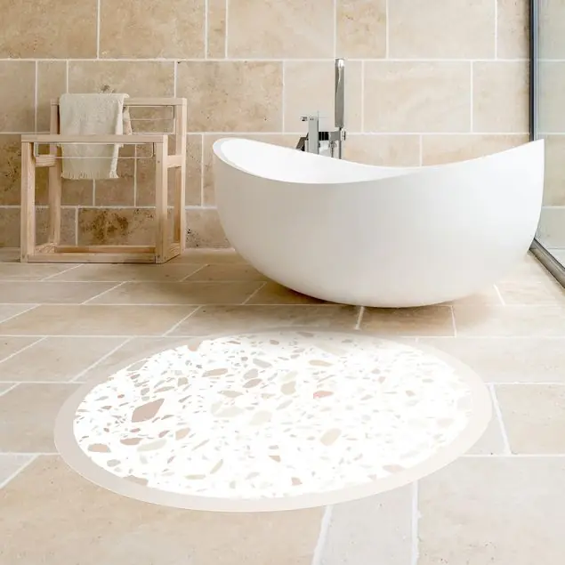 Detailliertes Terrazzo Muster Venezia mit Rahmen Kostenloser Rückversand