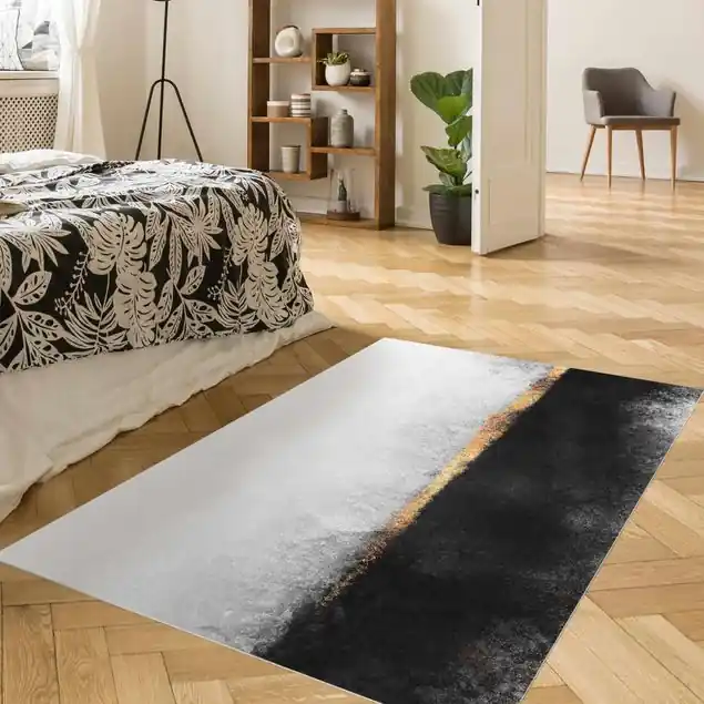 Abverkauf Abstrakter Goldener Horizont Schwarz Weiß