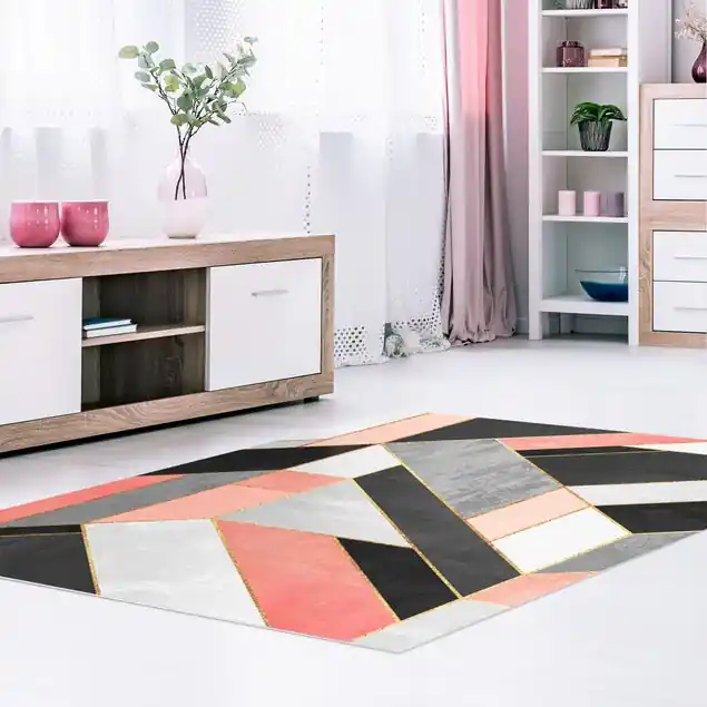 Geometrie Rosa und Gold Highlight