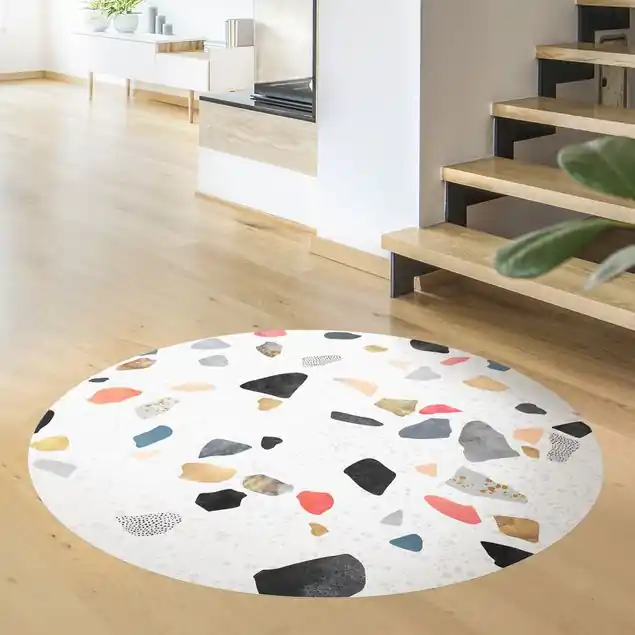 Wochenendangebot Weißer Terrazzo mit Goldsteinchen