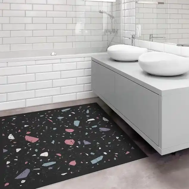 Markenware Detailliertes Terrazzo Muster Taranto mit Rahmen
