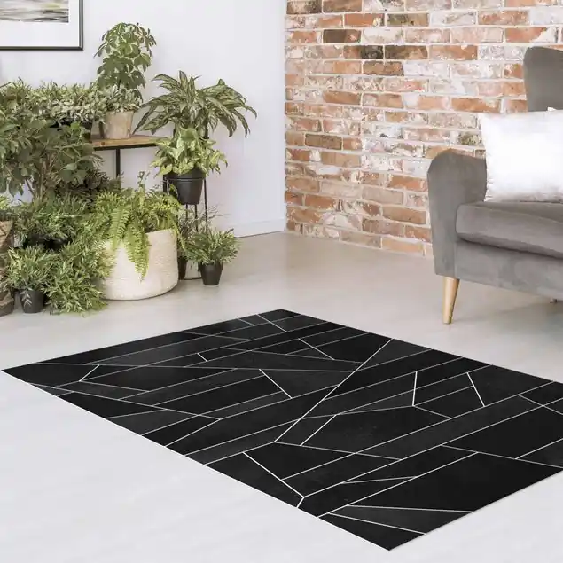 Schwarz Weiß Geometrie Aquarell Schnäppchen