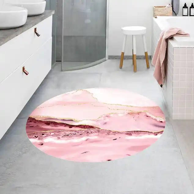 Abstrakte Berge Rosa mit Goldenen Linien Markenprodukt